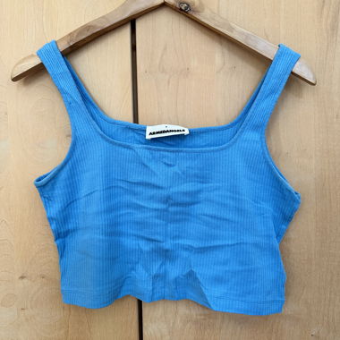 ARMEDANGELS crop top bleu