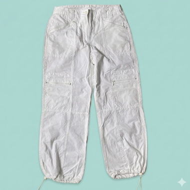 Pantalon capri blanc des années 2000 – XS