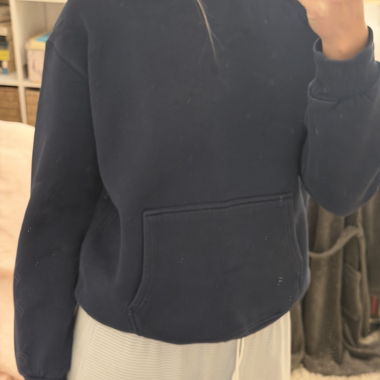 Felpa con cappuccio blu scuro