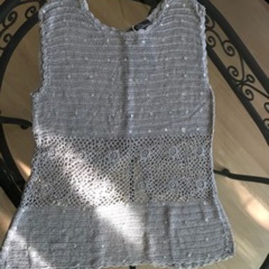 Gilet maille gris