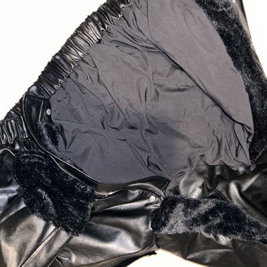 Lederjacke mit Fell