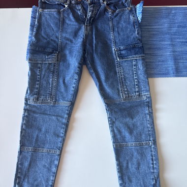 Pantaloni cargo in denim