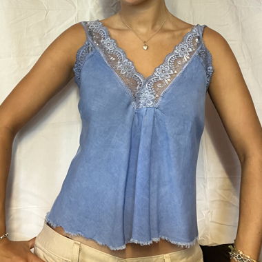 blue y2k top