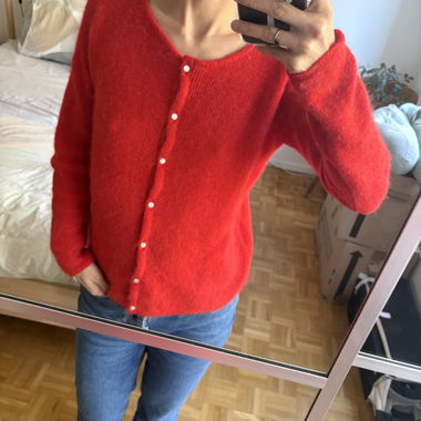 Gilet Gaspard Sezane rouge TS