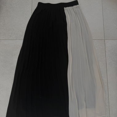 Gonna plissettata KAFFE Nero/Beige Gr. 38