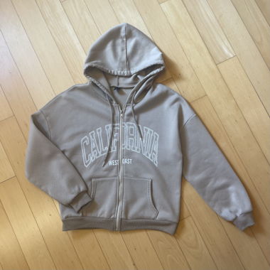 hellbrauner Hoodie-zipper