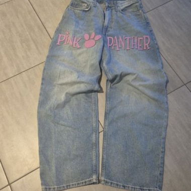 Pink panther baggy jeans