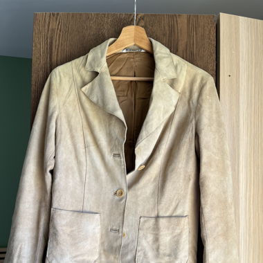 Giacca blazer vintage in pelle