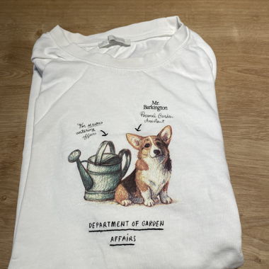 T-shirt blanc corgi