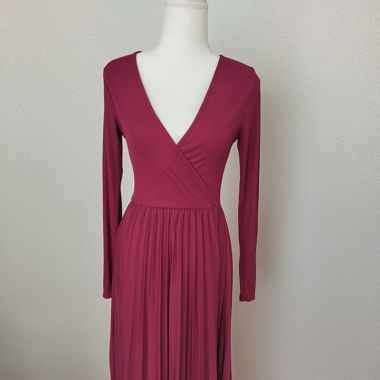 Midikleid Pink Plissee Rock
