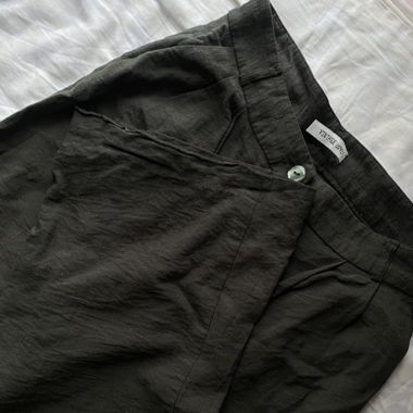 Vintage forest green relaxed fit pants 