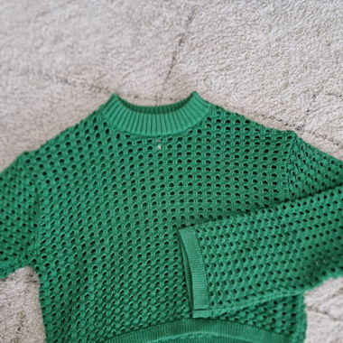 Bauchfreier strickpullover