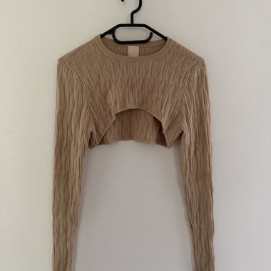 Pull court côtelé H&M