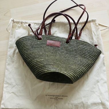 Sezane Stroh-Tote-Bag