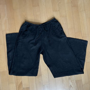 Pantaloni in lino neri