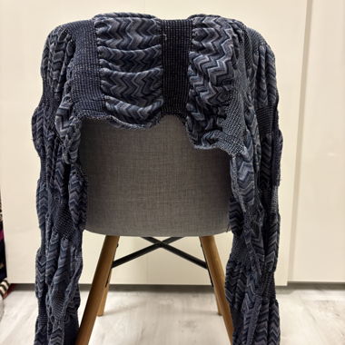 Blue Knit Scarf/Throw