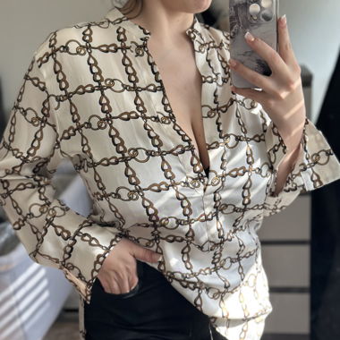 Blouse fluide col V 