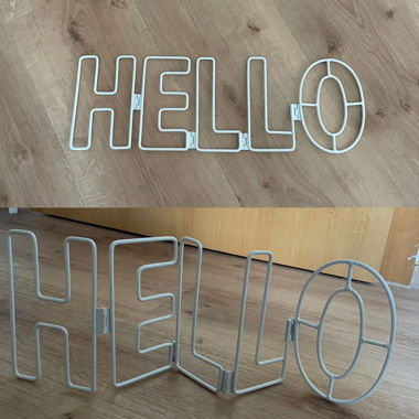Lettere decorative Hello Willkommen Espositore decorativo