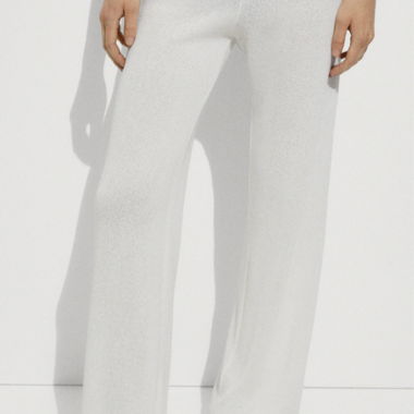 Pantalone dritto in maglia, Mango, nuovo