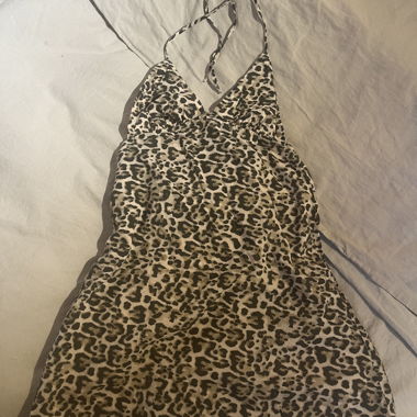 Leopard Print Neckholder Dress