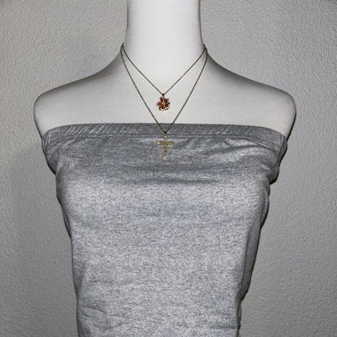 Graues Langes Tube Top (L)