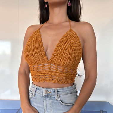 Crochet-Top mit nacktem Rücken