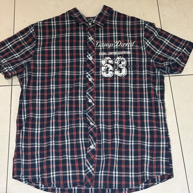 Chemise courte à carreaux
