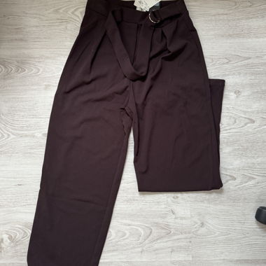 Dunkelbraune Stoffhose