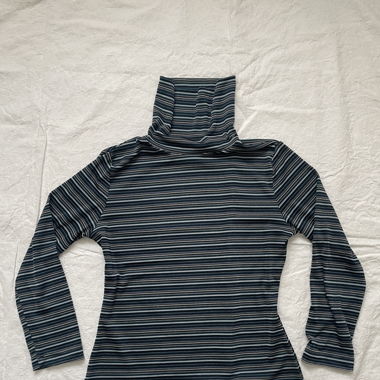 stripped collared sweater