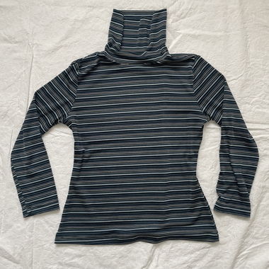 stripped collared sweater