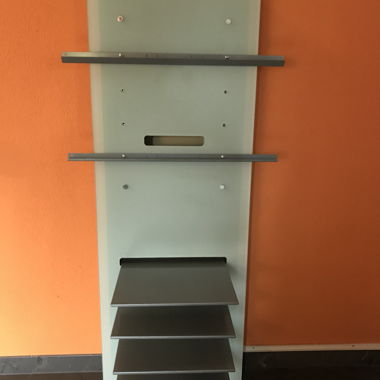 Wall TV mount with shelves