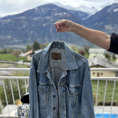 Veste en jeans route 66 vintage