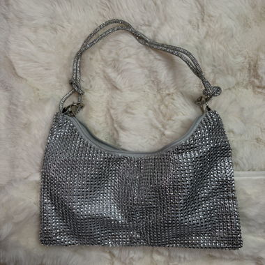 Sac a paillettes argenté