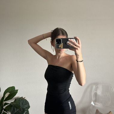 Black Strapless Bodycon Dress