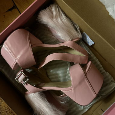 Sandali con plateau Sugarbaby rosa 39