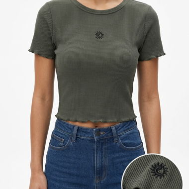 Short-Sleeve Crop Top