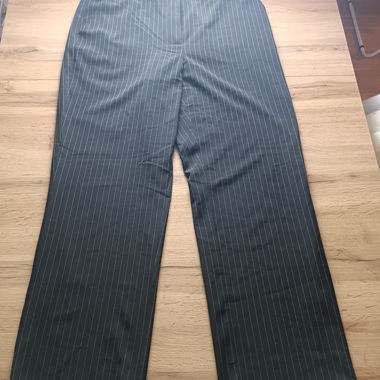 Pantaloni in tessuto business a righe neri