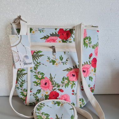 Weisse Umhängtasche mit Kleiner Geldbörse