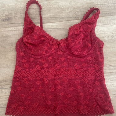 Red Lace Top
