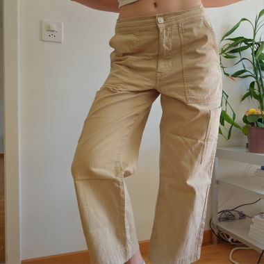 Pantalon cargo beige