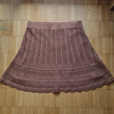 Brown boho midi skirt