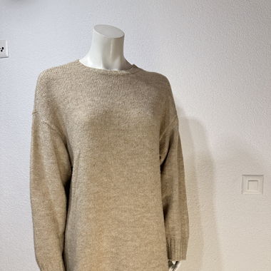 Gemütliches Strickkleid in Beige