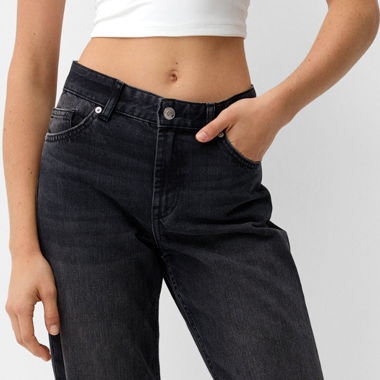 Jeans Straight Leg - dark grey/black