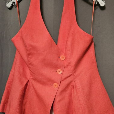 Haut/Robe sans manches pour femme rouge