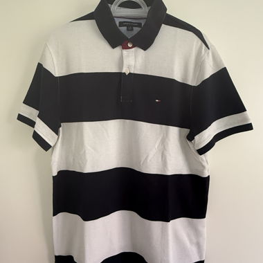 Polo Tommy Hilfiger blu/bianco / Taglia L