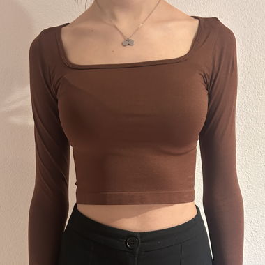Langarmshirt braun
