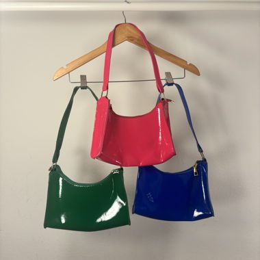 SHEIN SET OF 3 MINI BAGS – GLOSSY – ZIP TOP