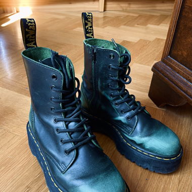 Dr Martens Jadon Green Black Vintage