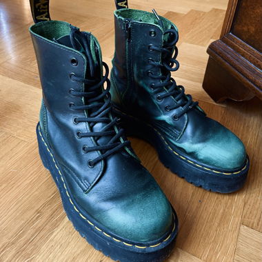 Dr Martens Jadon Green Black Vintage