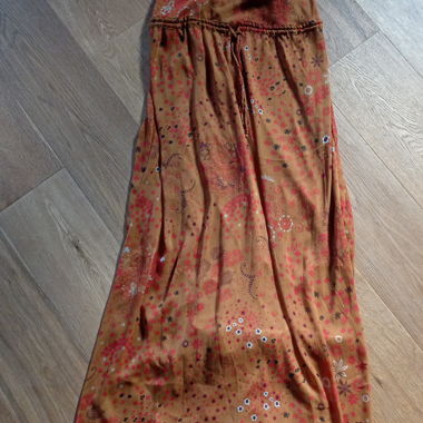 Orange Floral Long Dress